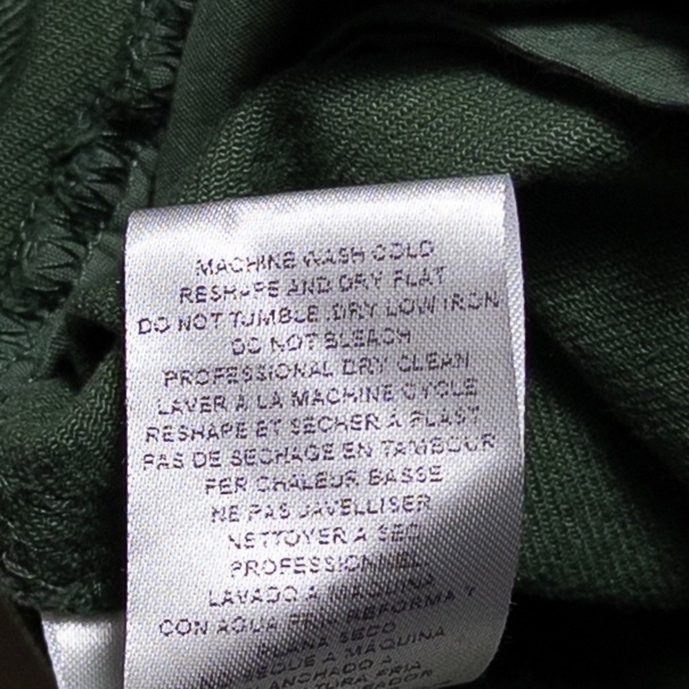 Tibi Brancusi Pant Jeans Womens 30 Green Stretch Barrel Leg Crop High Rise - Picture 13 of 13